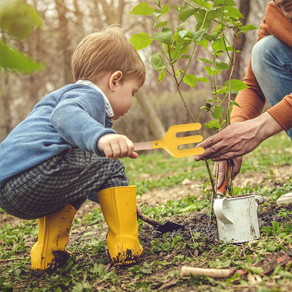 

Children's Gardening Tool Set Kids Tools Digging Hand Toys for Metal Yard Rake Trowel Shovel Toddlers