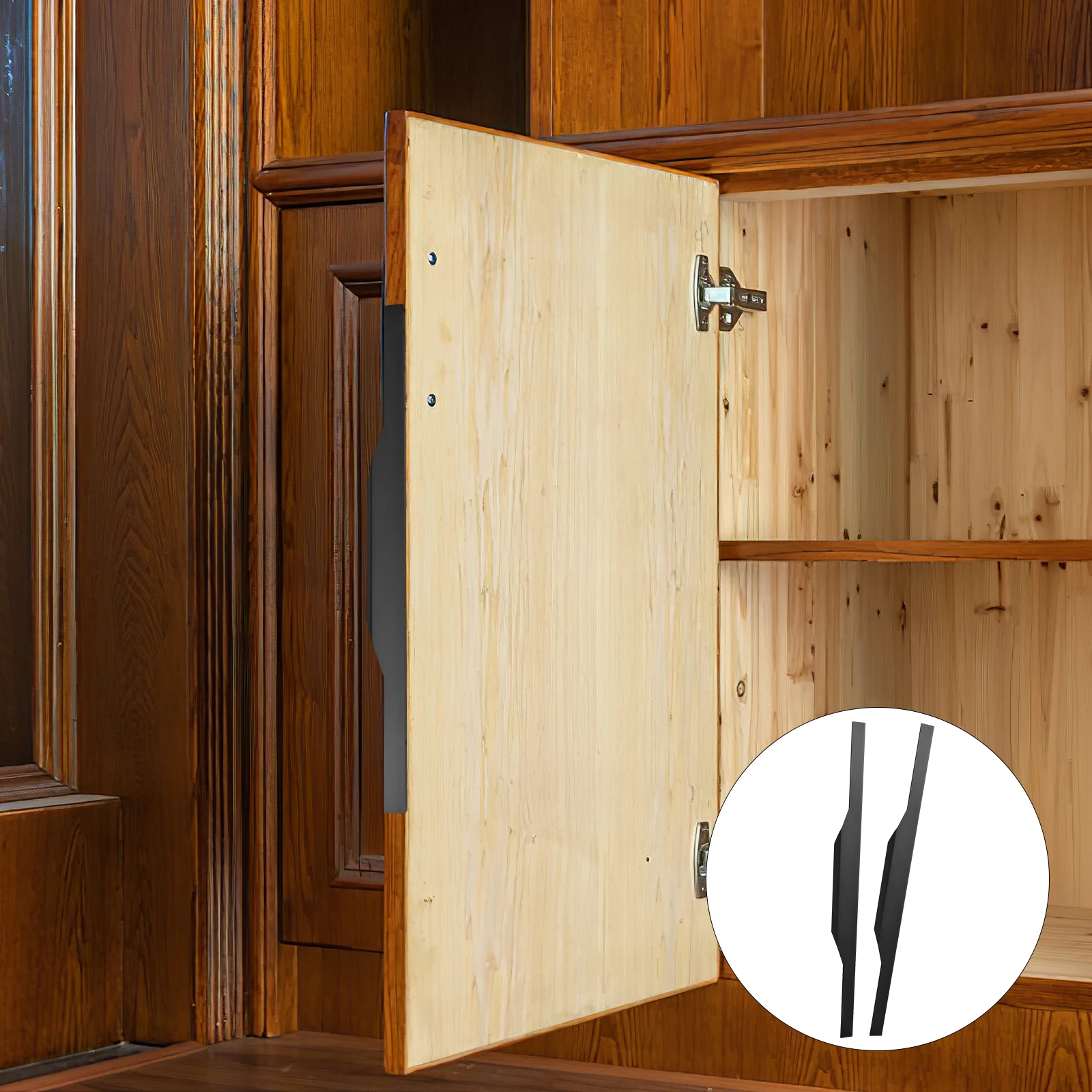

1 set Slot free Cabinet Door Pull Aluminum Alloy Closet H les for Wardrobe Shelf Furniture Decorative Door Pulls Small