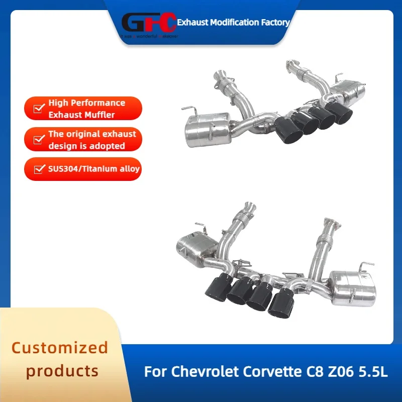 

GFC Valvetronic Exhaust Pipe for Chevrolet Corvette C8 Z06 5.5L High-Performance Stainless steel Valve Exhaust Muffler System