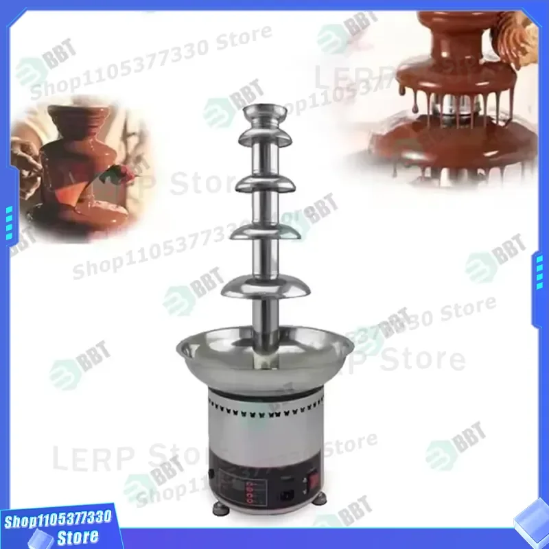 7 Tier Chocolate Fountain Machine Large Capacity Melter for Nuts Fruits Dessert Party Wedding Decoration New Condition Home