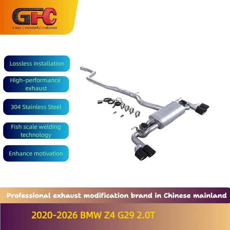 

Applicable to the 2020-2026 BMW Z4 G29 2.0T 304 Stainless Steel Catback High-performance Exhaust System with Muffler
