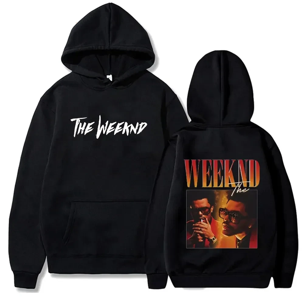 

Weekend Hoodies Fleece Sweatshirts Rapper Cartoon Printed Pullover Long Sleeve Hip Hop Streetwear Men Women Oversized Hoodie Top