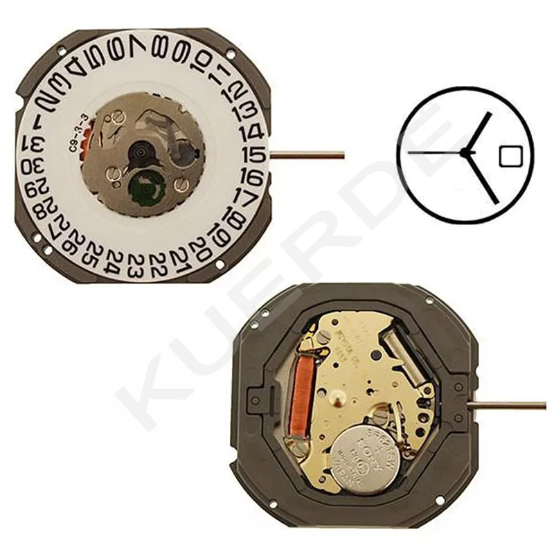 Venda quente japão 1s13 data em 6/3 movimento de quartzo novo movimento de relógio 1s13 com bateria e haste reparação e peças de reposição