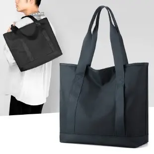 Men's Bag, Large Capacity Solid Color Shoulder Bag, New Breathable, Portable, Simple Business Commuting Shoulder Bag Handbags