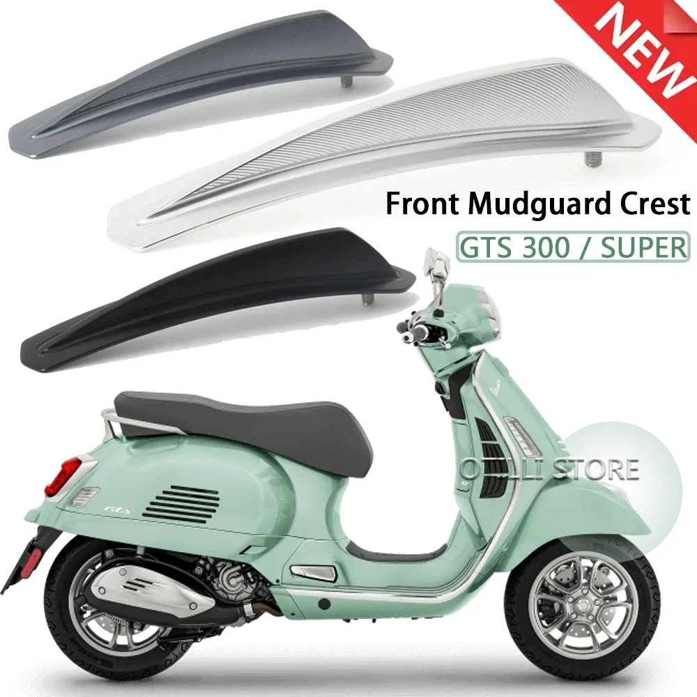 

Motorcycle CNC Aluminum Front Mudguard Crest Cover Protector Accessories For VESPA GTS 300 SUPER gts300 GTS300 Super 2023 - 2025