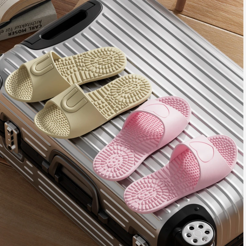 Pantofole da viaggio leggere Donna 2025 Estate Open Toe Morbide scivoli da bagno in Eva Donna Comfort Scarpe antiscivolo pieghevoli da donna