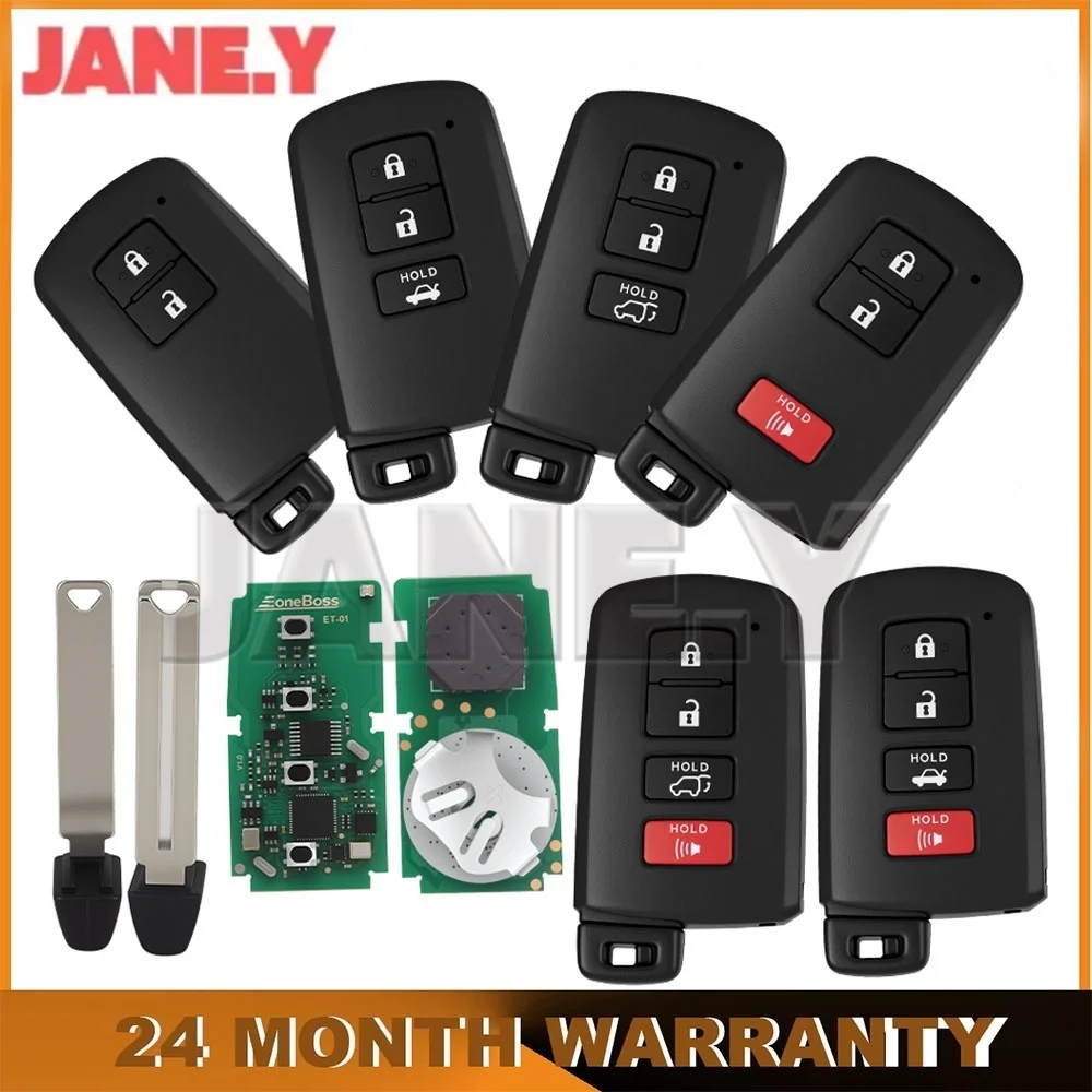 Generable Remote Control Key For Toyota Land Cruiser Levin Highlander Camry Corolla RAV4 Prado EoneBoss ET-01 Smart Key 4D 8A