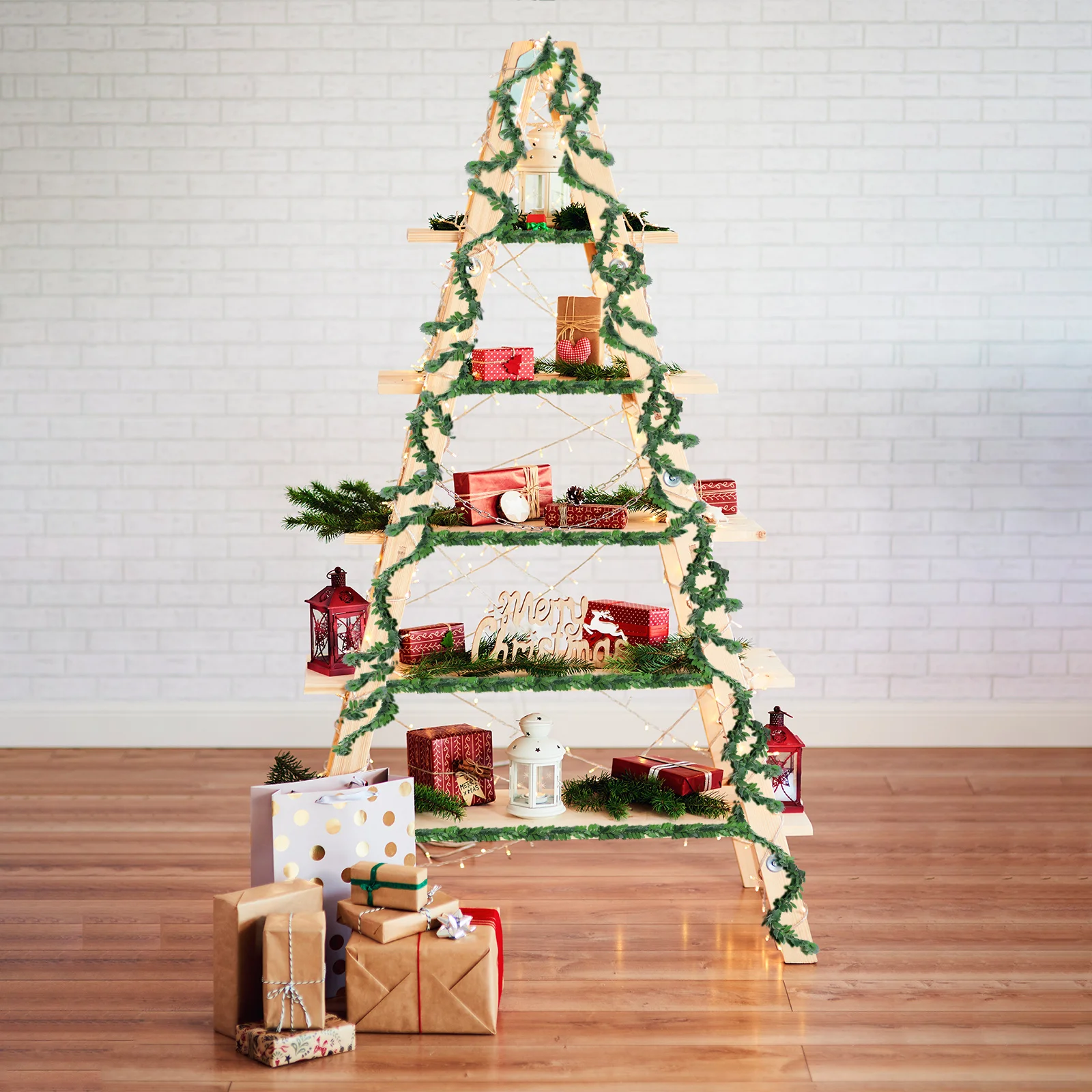 

Green Leaves Vine Garland Fake Foliage Hanging Plants for DIY Wreaths Wedding Decor