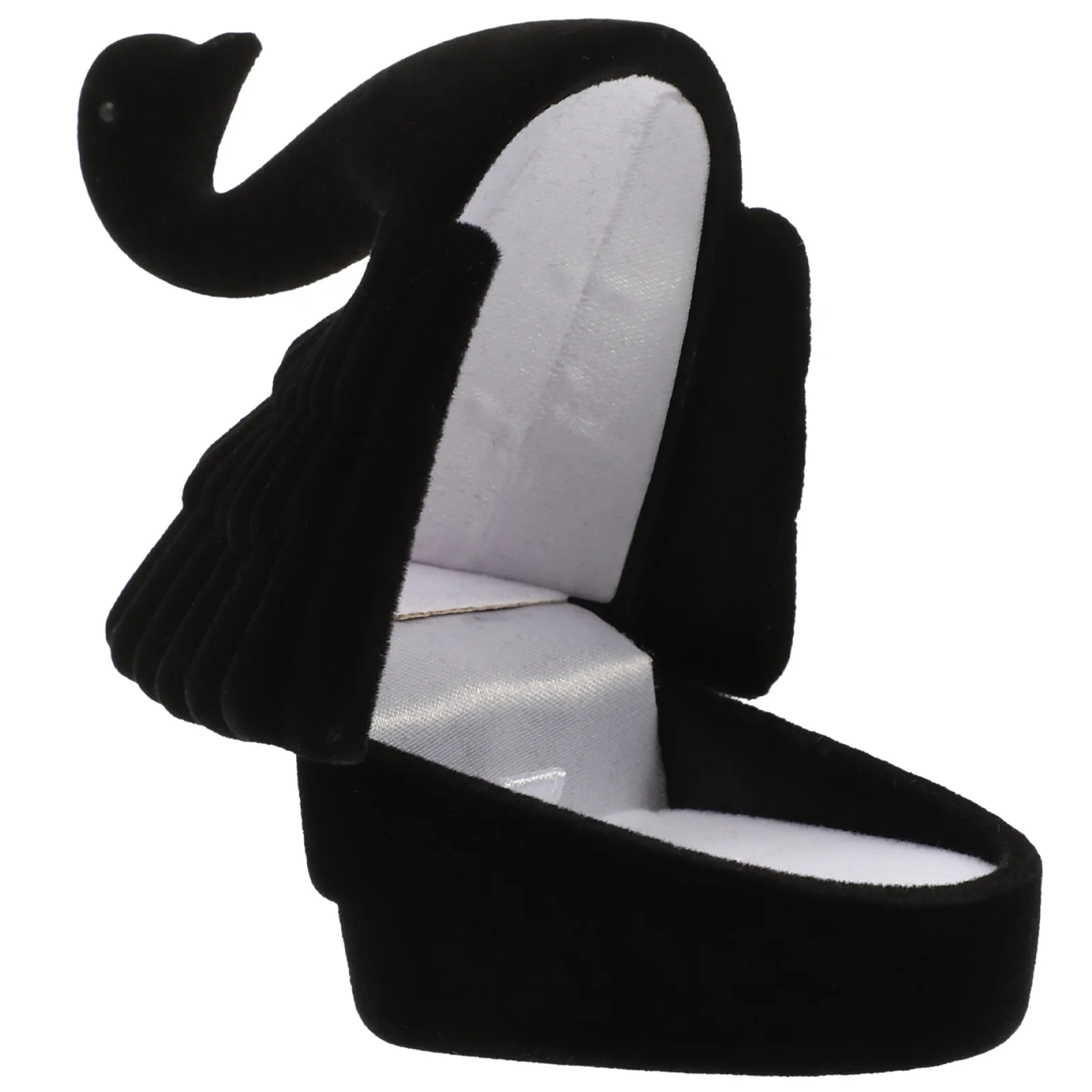 صندوق مجوهرات على شكل بجعة مادة متدفقة متينة على شكل حلقة حلق وقلادة تخزين صندوق هدايا لحفلات الزفاف اقتراح الخطوبة