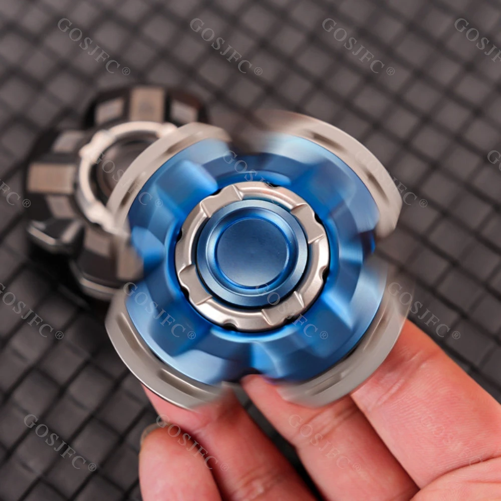 Stainless Steel Black Blue Fidget Spinner Open Nail Gyro Stress Relief Toy Office Desk Accessories Fidget Toys Metal