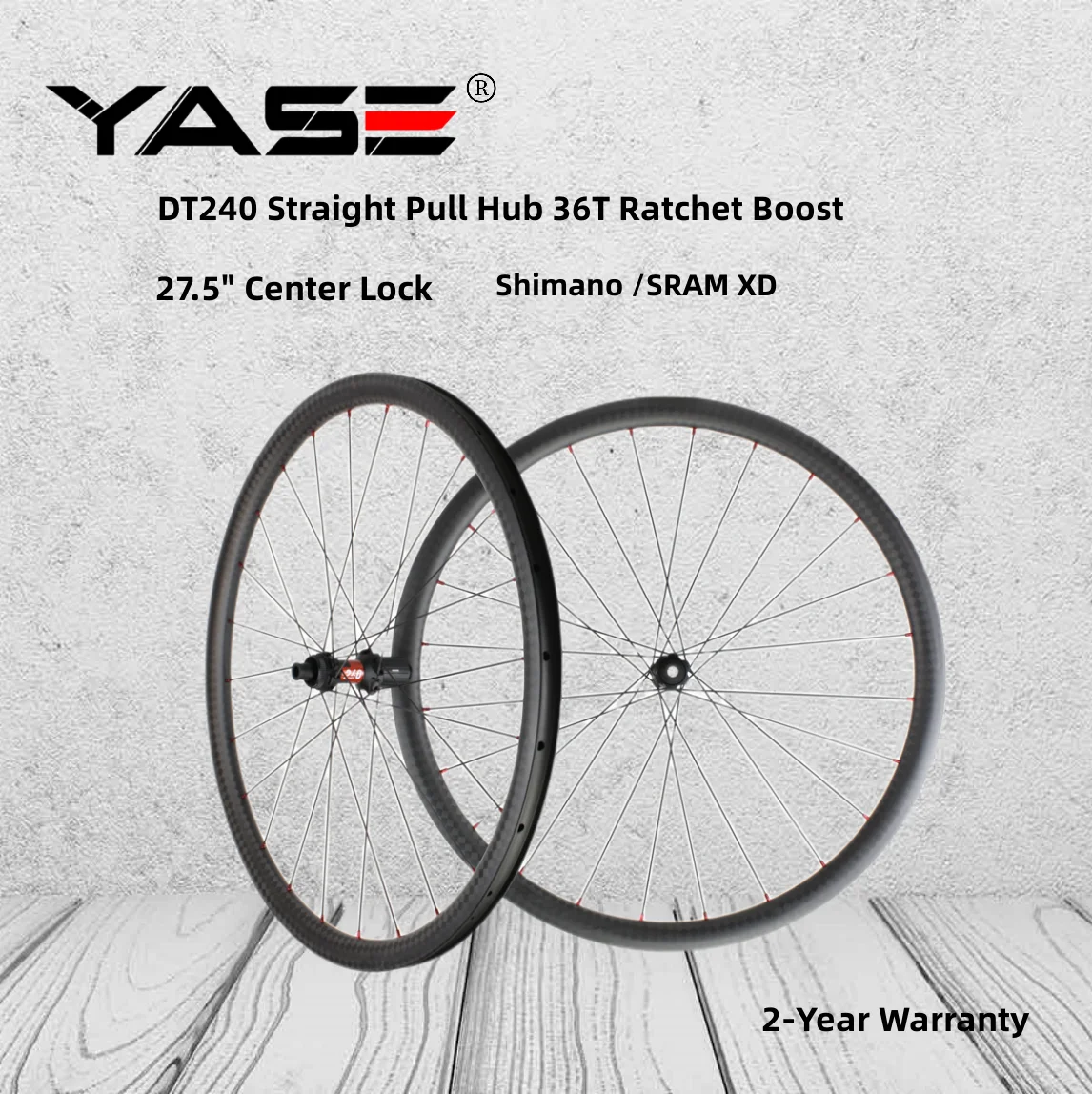 

27.5er Carbon MTB Wheels Tubeless DT240 Straight Pull Hub Boost 110x15 148x12MM 650B MTB Bike Disc Carbon Wheelset Free Shipping