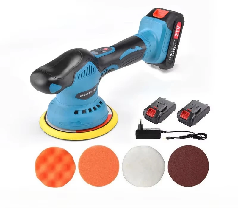 21V Cordless Car Polisher Wireless Lithium Electric Polishing Waxing Buffing Machine Auto Detailing Grinding Tool