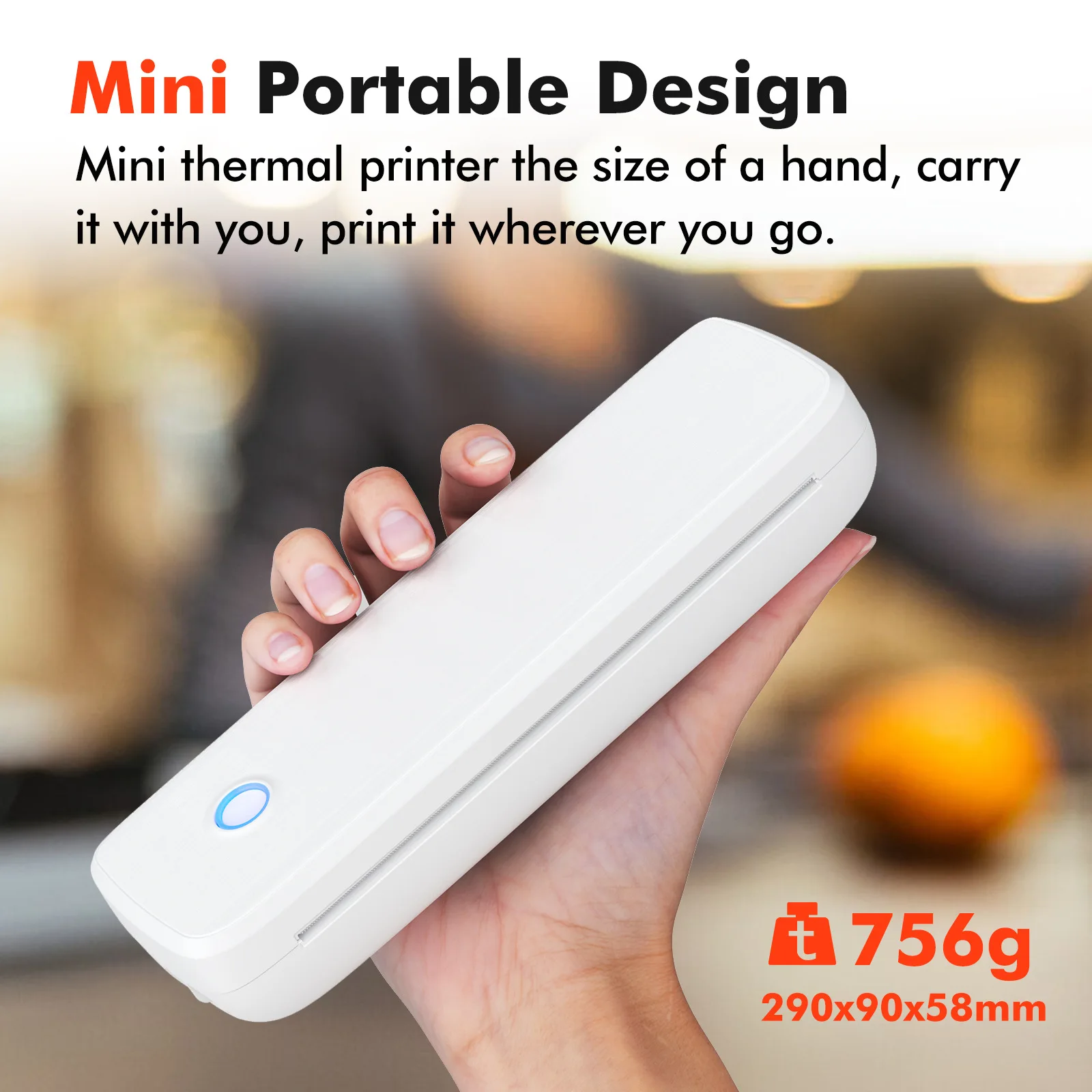 Multifunctional Mini Exclusively A4 Thermal Portable Printer Tattoo Photo HD Inkless School Mobile Small Home Office Printer