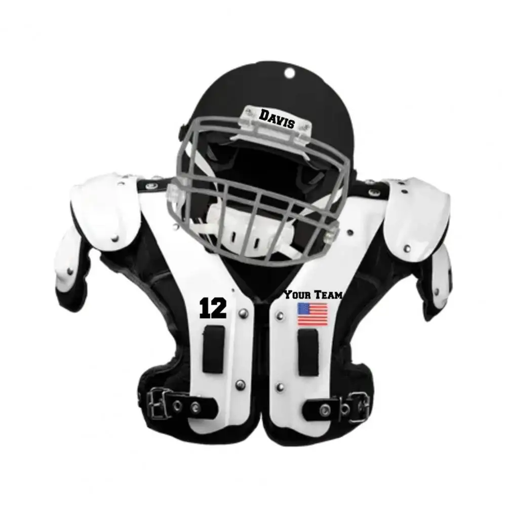 Chic Football Pendant Long Lasting American Football Ornament with Helmet Vivid Football Ornament Present