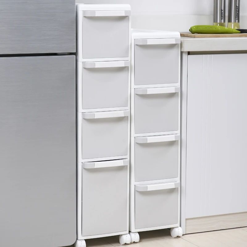 

Kitchen crevice storage rack plastic refrigerator narrow crevice storage cabinet household rack gap