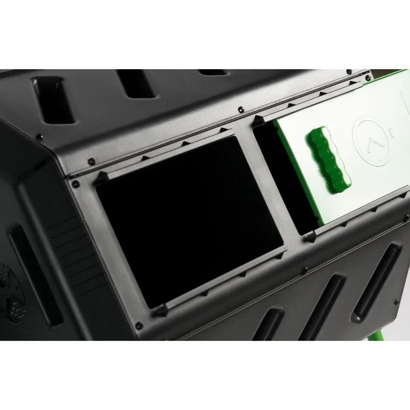 home.HOTFROG موبايل ثنائي الغرفة مع عجلات - صندوق سماد حديقة دوار خارجي (HF-IM4000-WK)