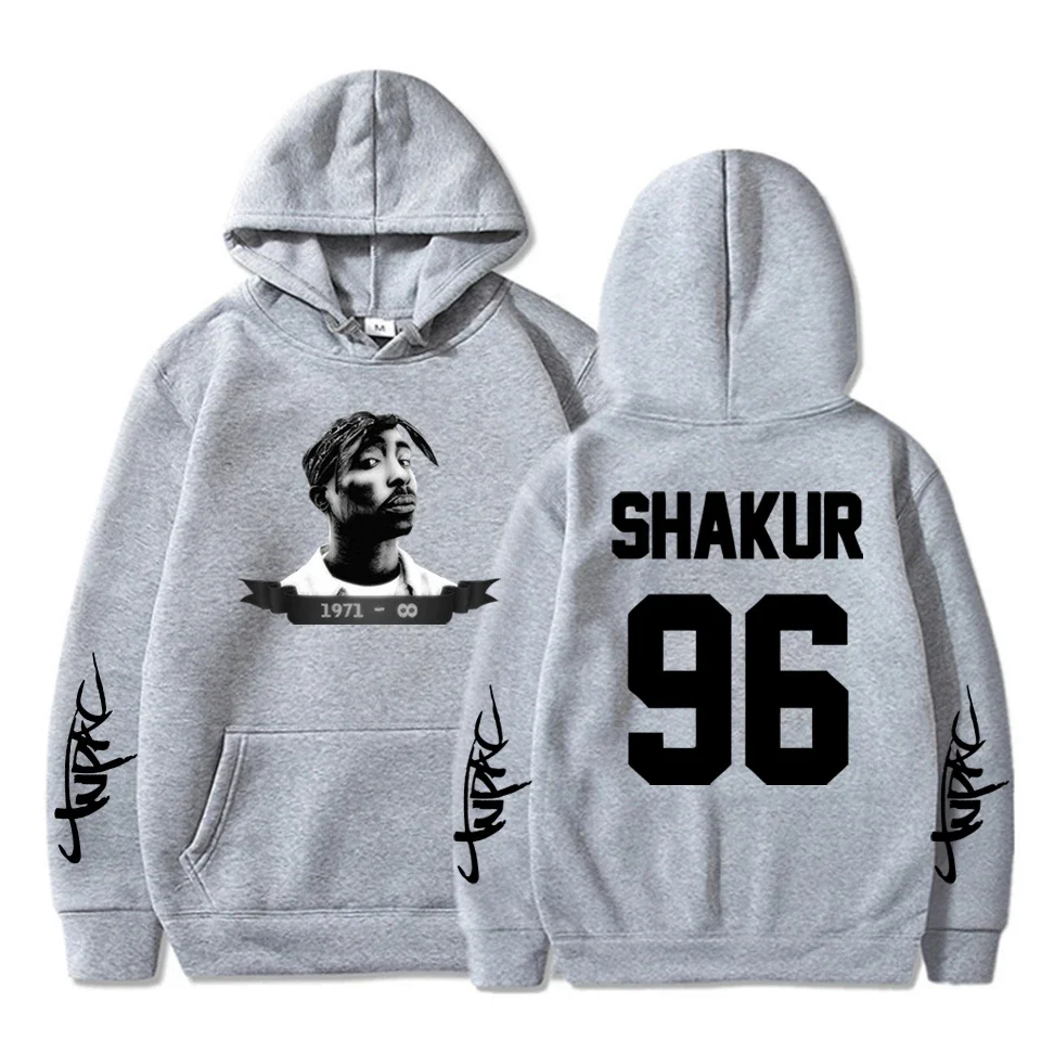 Rapper 2pac Tupac Shakur 96 Hoodie Men Women Fashion Casual Oversized Hip Hop Hoodies Sweatshirt Kids Boys Girls Clothing Hooded