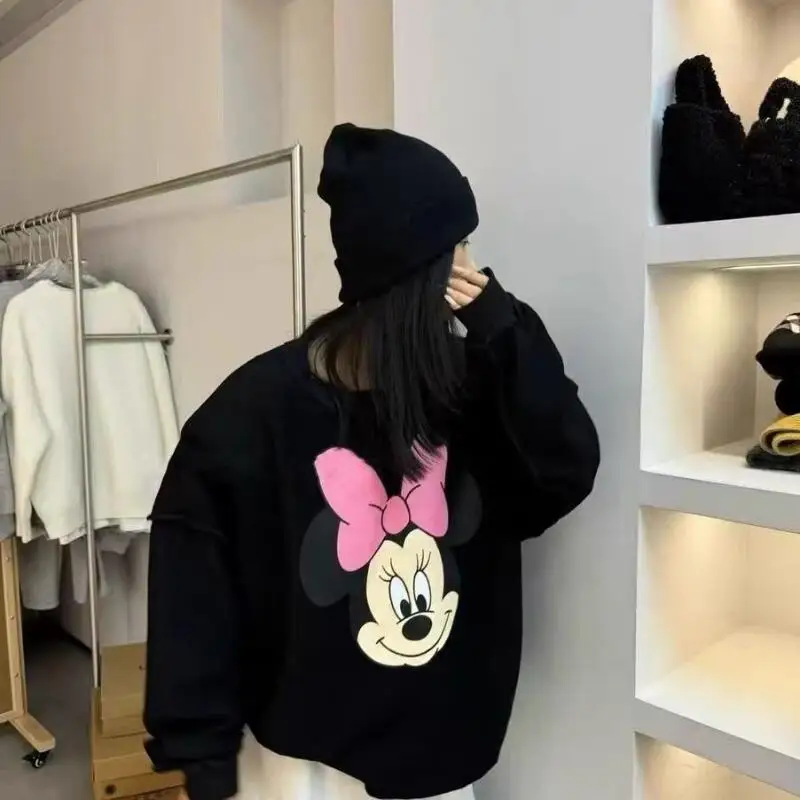 

Парные милые свободные женские хлопковые худи с бантом, пуловеры, повседневные осенне-зимние уютные флисовые топы с длинным рукавом 2026