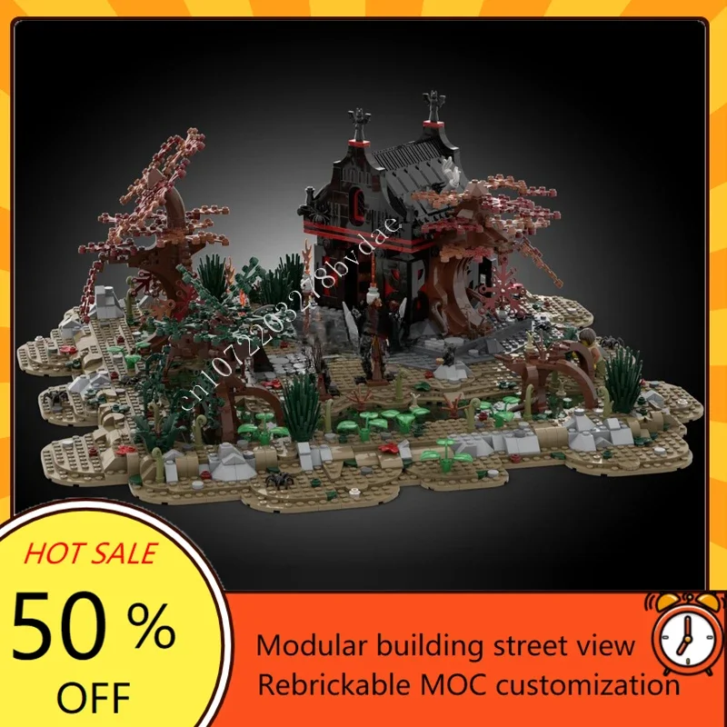 

2951 шт. MOC средневековый замок на заказ модель головоломки ведьма болотная средневековая деревня технический набор «сделай сам» для детей подарок на день рождения и праздник