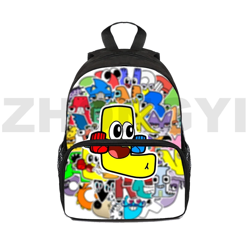 Letter Legend Alphabet Lore Game 3D Backpack for Men Bookbag Anime School Back Pack for Boys 16 Inch Rucksack Kindergarten