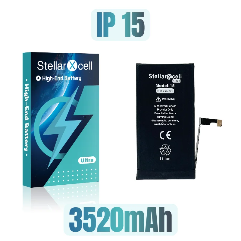 StellarXcell Ultra High capacity batterij 7037 TI voor iPhone 7 8 X XR XRMAX XS 11 12 Pro 13 mini 14 Plus 15 Pro Max met gratis gereedschap