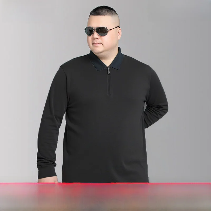 

Мужская футболка с молнией, хлопковая, с воротником, для спорта, бега, дышащая, эластичная, свободного кроя, деловая, с длинным рукавом