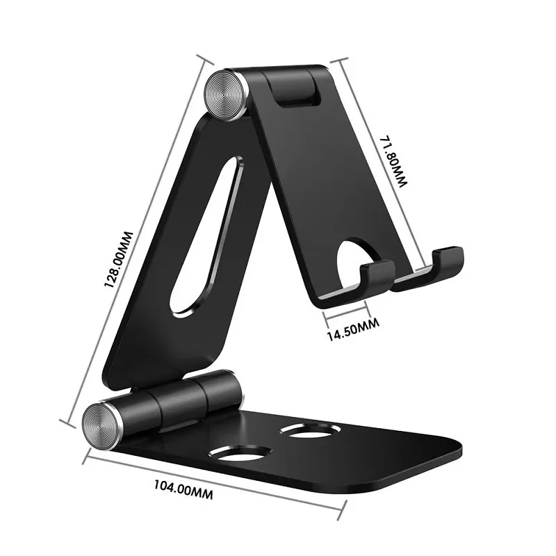 Adjustable Foldable Solid Aluminum Phone Tablet Stand Universal Desktop Holder for All Smartphones Tablets