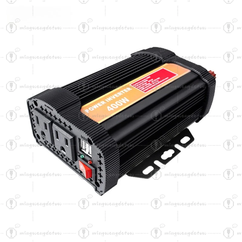 400W Car Voltage Converter, 12V to 110V US Standard Inverter with USB Charging