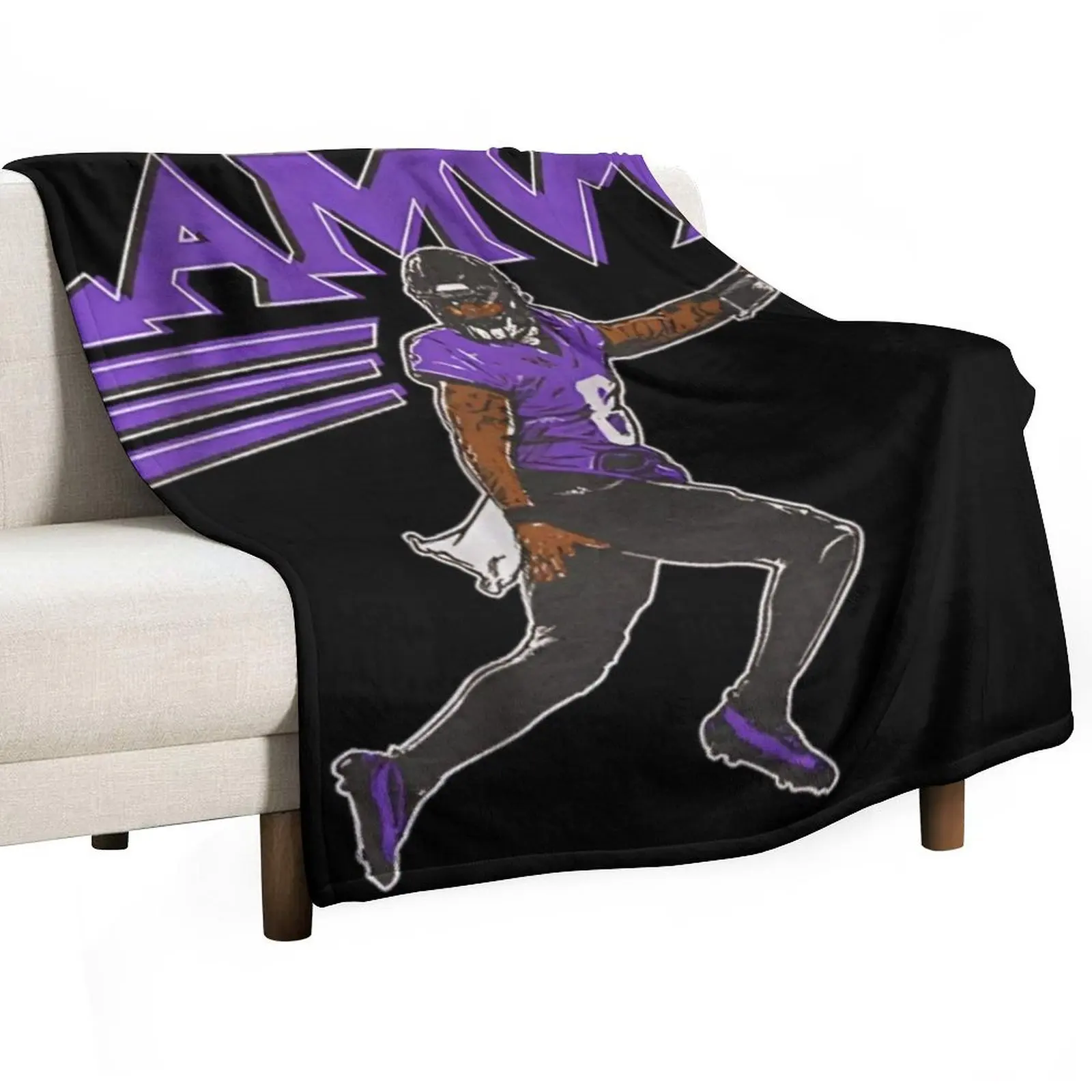 Lamar Jackson MVP Throw Blanket sofa bed For Baby christmas decoration Beautifuls Soft halloween Blankets