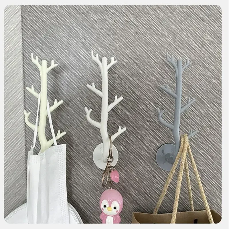 1Pc Nordic Japanese Branch Hook Wall Decor Key Holder Organier Storage Sticky Hooks Home Accessories Coat Rack Hanger Wall Hook