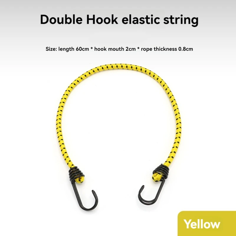 

AD10 Bungee Cord High Elasticity Rubber Tied Rope With Hooks Outdoor Tent Assembly Camping Luggage Tool Outdoor Accessories