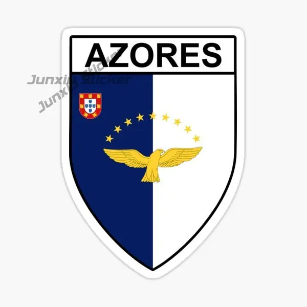 Azores Portugal Flag Car Sticker Waterproof Reflective Creative Decoration Decal for Laptop Motorcycles Accessories