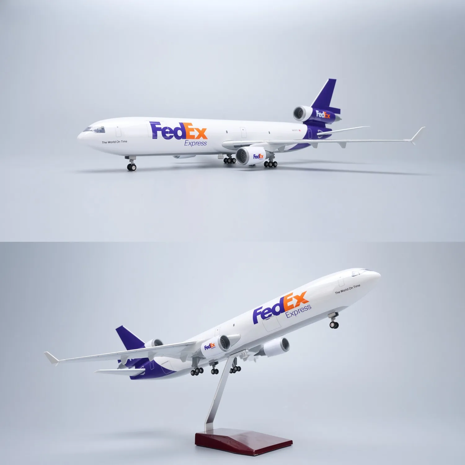 Modèle d'avion Fedex MD-11 à grande échelle de 47 cm avec support, modèle d'avion en résine Md11 pour adulte, souvenir d'aviation, jouet avion