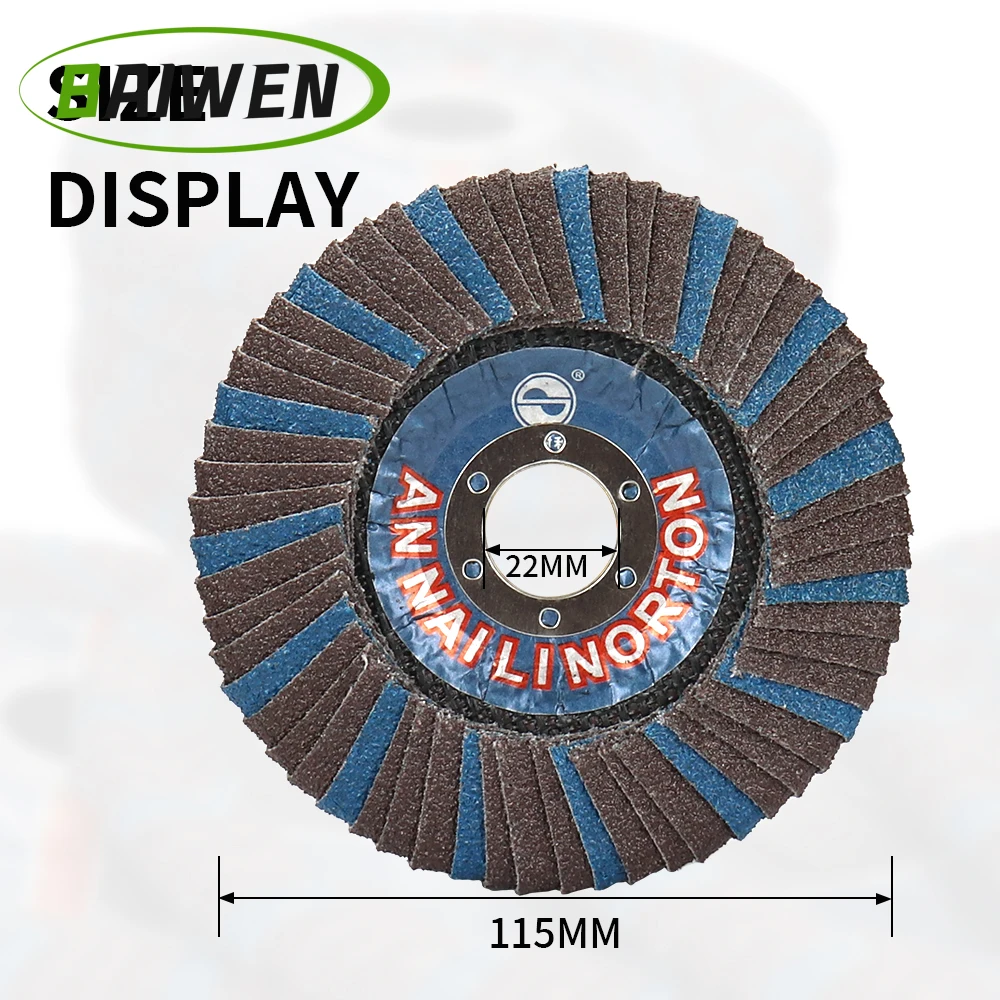 Abrasive Flap Disc 100mm/115mm/125mm Grinding Wheels 60Grit Sanding Discs for Angle Grinder Metal Slot Polishing Rust Removal