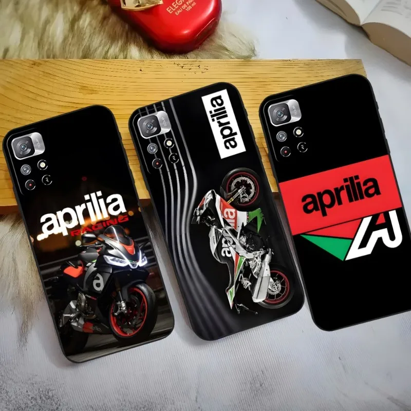 Aprilia Racing Italy Motorcycle Phone Case For Xiaomi Redmi Note 12 11 10 10A 10C 9 9T 9C 8 A2 Poco X3 Nfc Pro Plus 4G 5G Cover