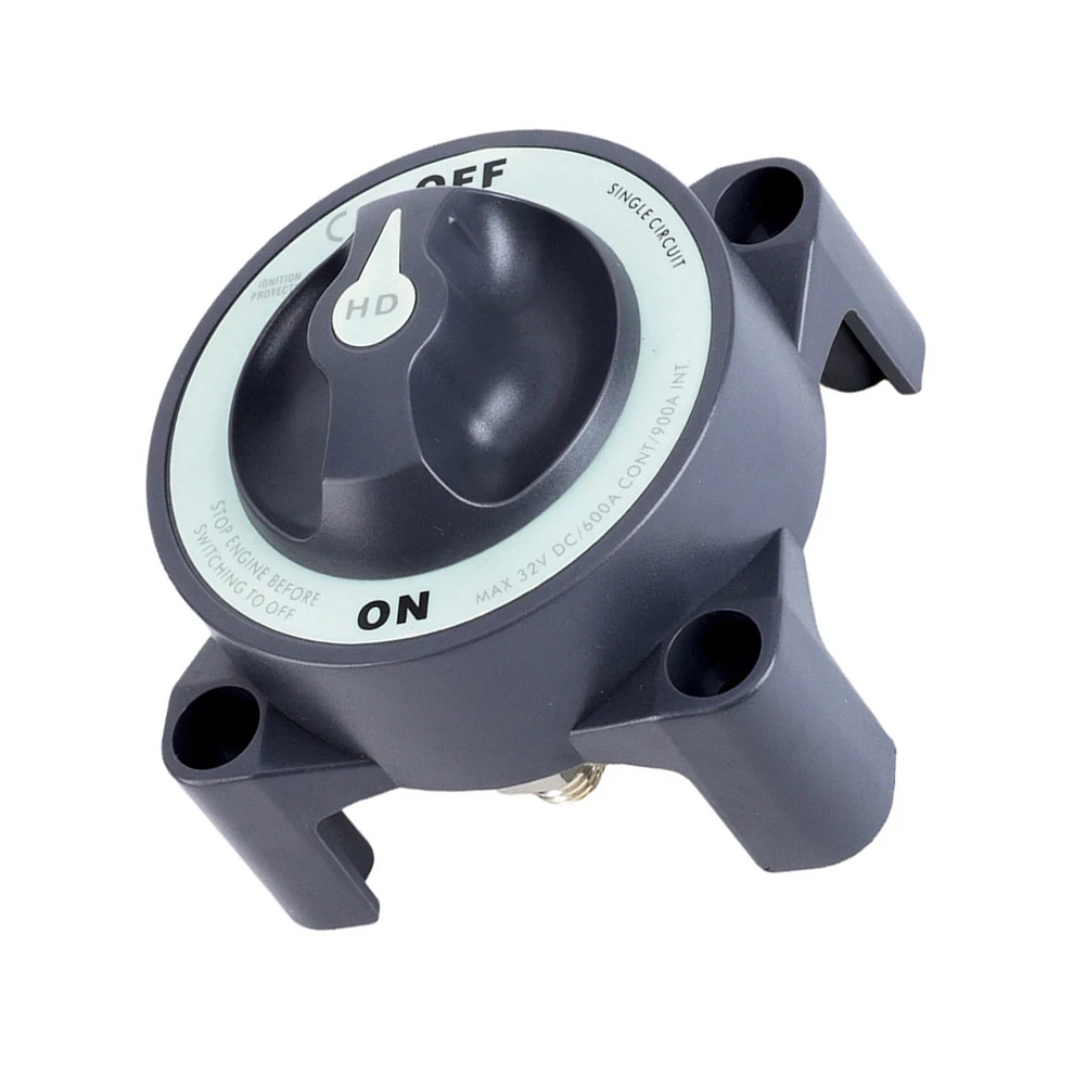 

Flame Retardant Battery Switch 600A Continuous 900A 5 Min 1750A 30 Sec Cranking Rating ON OFF for RV Truck Boat Marine Systems