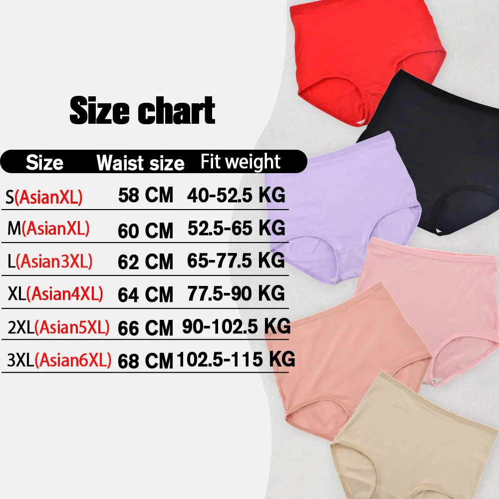 Bragas de algodón de cintura alta para mujer, ropa interior de