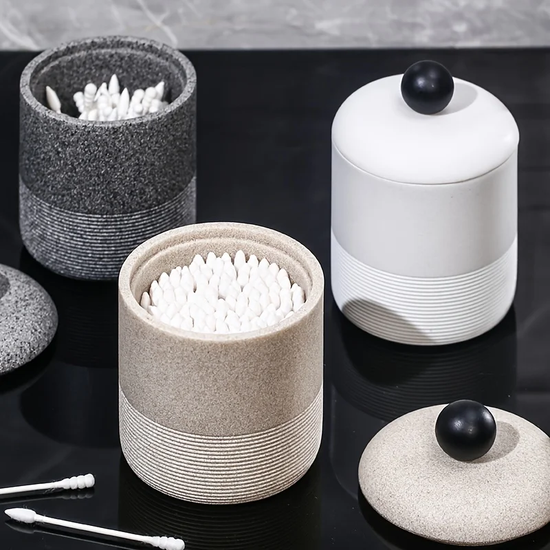 

Cotton Swab Storage Box Home Portable Light Luxury Makeup Dustproof Organizer