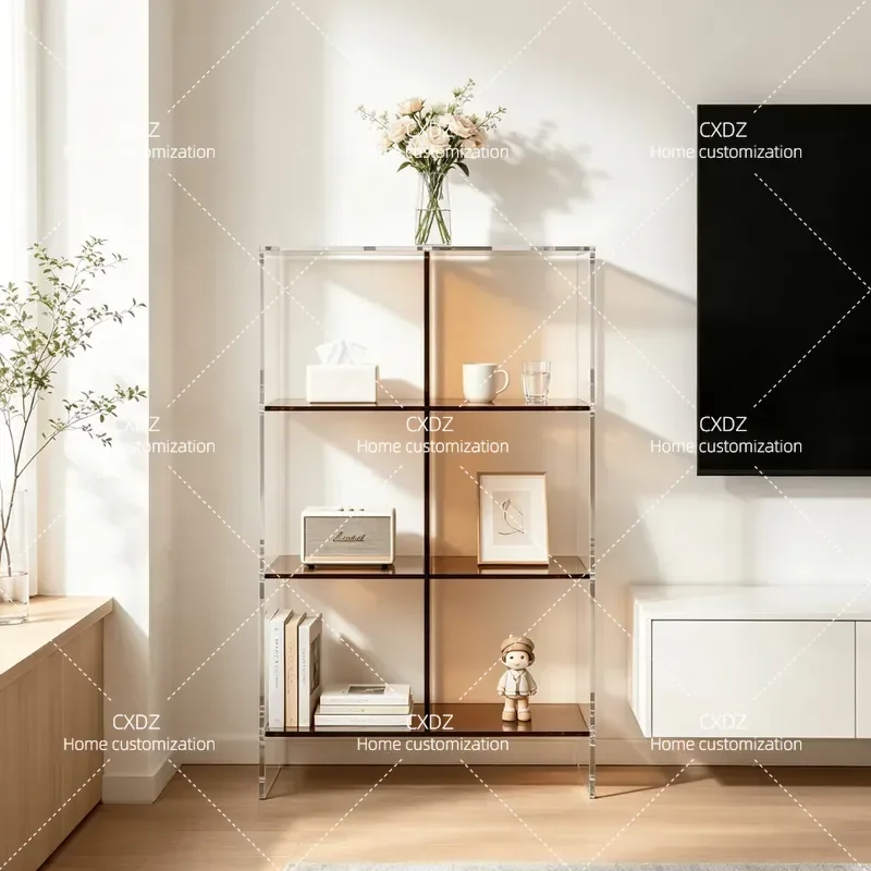 Acrylic Display Rack Multi Layer Figure Storage Shelf for Living Room Household Sundries Book Organizer Stand Clear Plastic