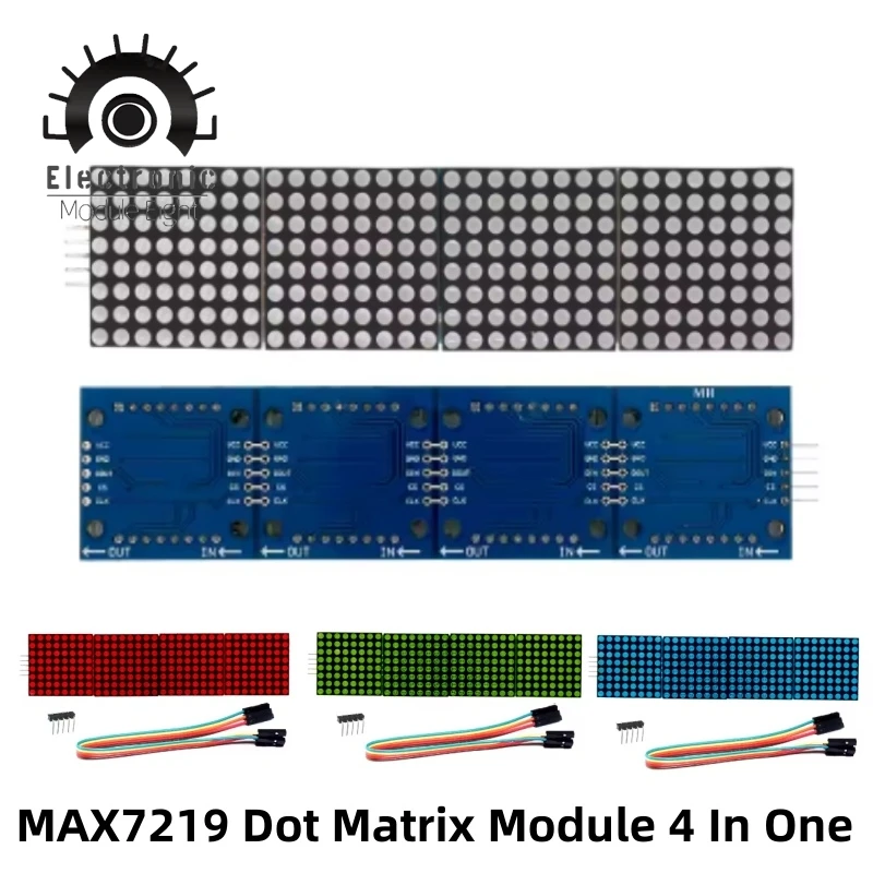 MAX7219 Dot 4 в одном дисплее для модуля микроконтроллера с линейным усилителем 5P, зарядкой, регулятором напряжения источника питания Fm Lora