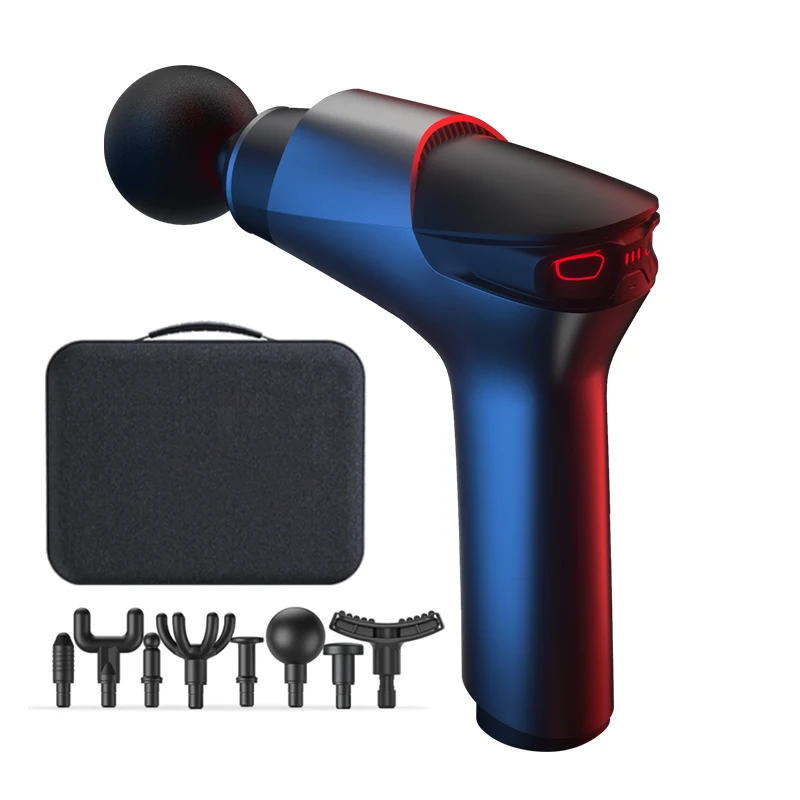 

Percussion Muscle Massage Gun for Athelets, Handheld Electric Back Massager with 5 Speed Levels & 8 Massage Heads