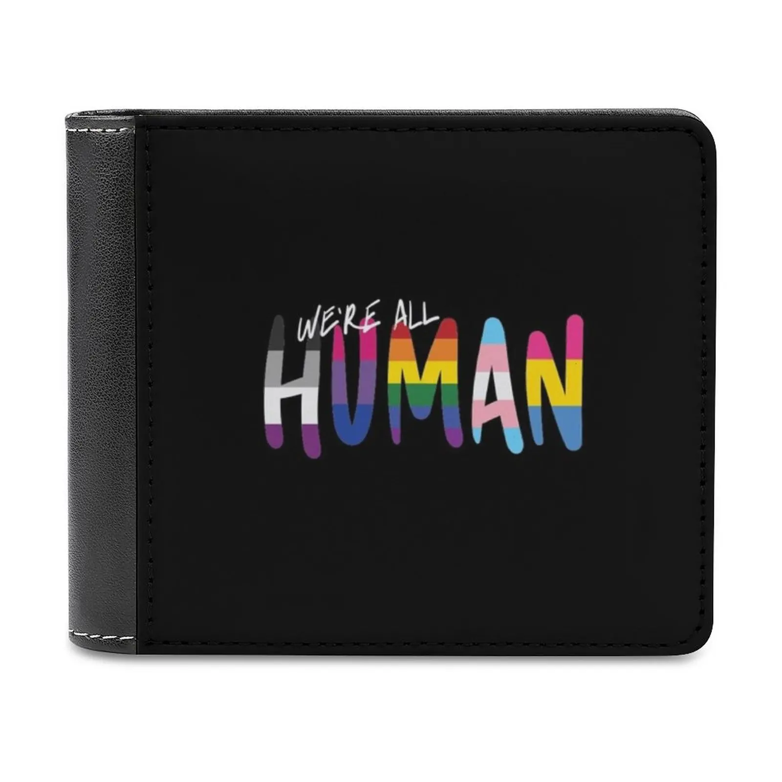 

Human _ Handwritten Various Flags 1 Men's Wallet Purses Wallets New Design Dollar Price Top Men Leather Wallet Lgbt Lgbtq