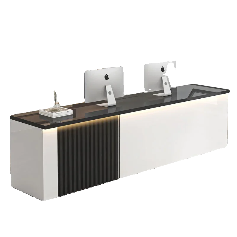 Nordic Reception Desks Modern Cream Style Company Cashier Desk Outfit Shop Podium Beauty Salon Furniture Balcão De Recepção FYRD