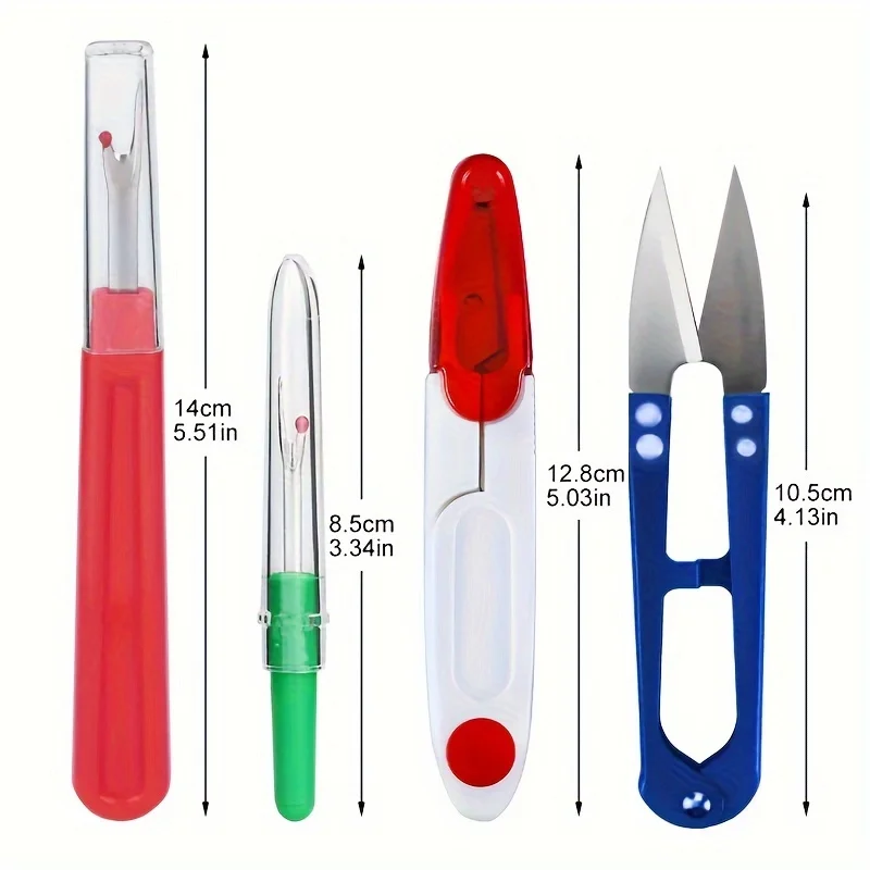 4 stücke Nähnaht-Ripper-Kit Nähen Nähgarn Entpicker-Werkzeuge Stickerei Schneide schere zum Nähen von Faden entfernen Zubehör