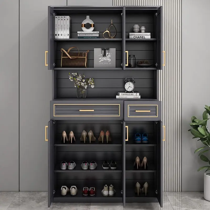 All-aluminum alloy shoe cabinet household entrance villa foyer cabinet outdoor balcony waterproof and sunscreen formaldehyde-fre
