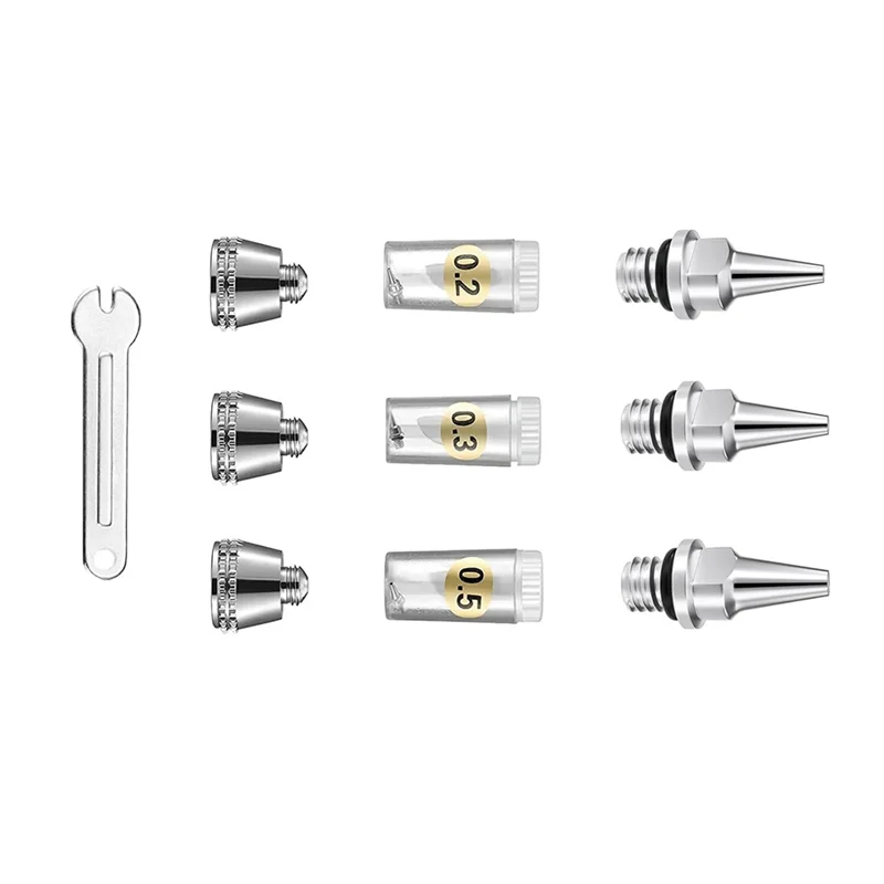 F-3C البخاخة البخاخ تنظيف مجموعة أدوات إصلاح الفولاذ المقاوم للصدأ إبرة فرشاة مجموعة 0.2 مللي متر ، 0.3 مللي متر ، 0.5 مللي متر فوهة إبرة