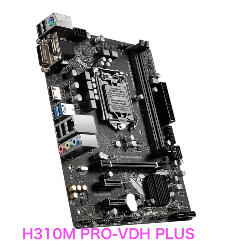 Placa base adecuada para MSI H310M PRO-VDH PLUS, 32GB, LGA 1151, DDR4, VGA, DVI, HDMI, 100% probada, funciona completamente