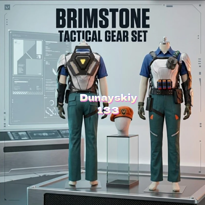 

VALORANT Brimstone Full Cosplay Set 3D Prop Uniform for Carnival Halloween Role Play