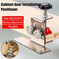 Stainless Steel Adjustable Woodworking Cabinet Door Locator - Precision Installation Tool for Multi-Functional Setup
