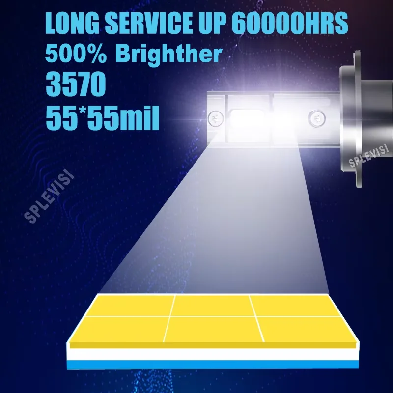 2Pcs Eco-Friendly 12V H7 LED Headlights Auto Bulbs Waterproof 6000K For Jaguar XJ X350, X358 2003 2004 2005 2006 2007 2008 2009